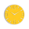 NOON CLOCK orologio da parete in legno verniciato - Giallo