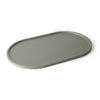 Vassoio Ellix metallizzato in legno verniciato - platino