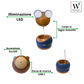 Mr Watt blu lampada d'appoggio in legno ricaricabile