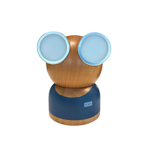 Mr Watt blu lampada d'appoggio in legno ricaricabile