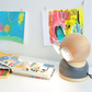 Mr Watt blu lampada d'appoggio in legno ricaricabile