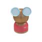 Mr Watt rossa lampada d'appoggio in legno ricaricabile