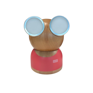 Mr Watt rossa lampada d'appoggio in legno ricaricabile