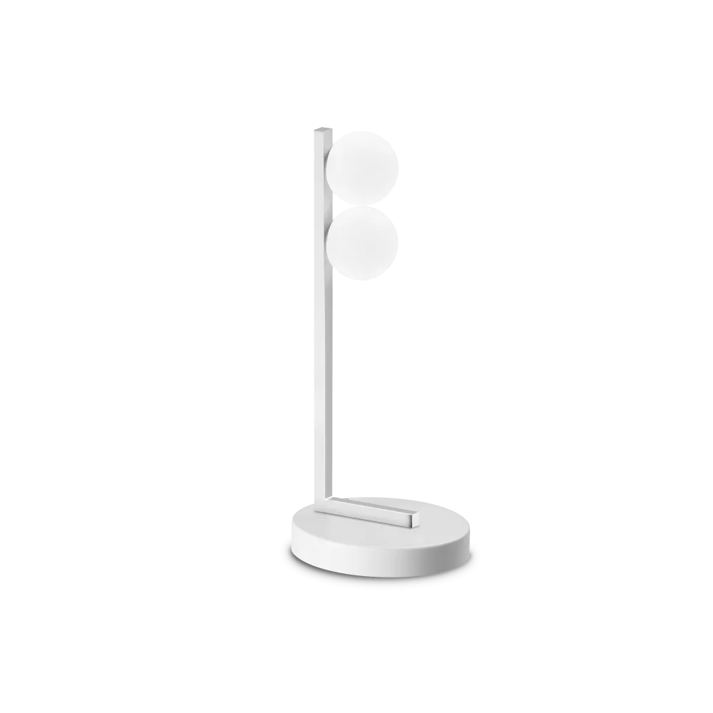 lampada da tavolo binomio doppia ideal lux abat jour