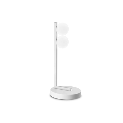lampada da tavolo binomio doppia ideal lux abat jour