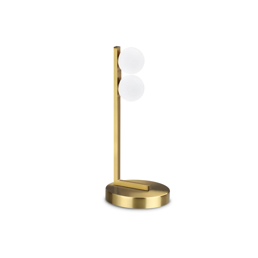 lampada da tavolo binomio doppia ideal lux abat jour