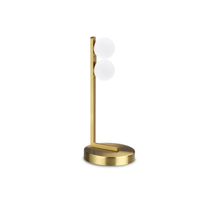 lampada da tavolo binomio doppia ideal lux abat jour
