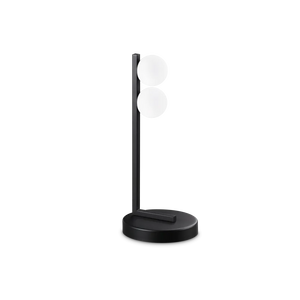 lampada da tavolo binomio doppia ideal lux abat jour