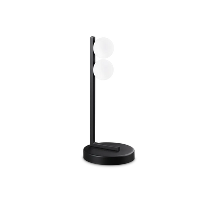 lampada da tavolo binomio doppia ideal lux abat jour
