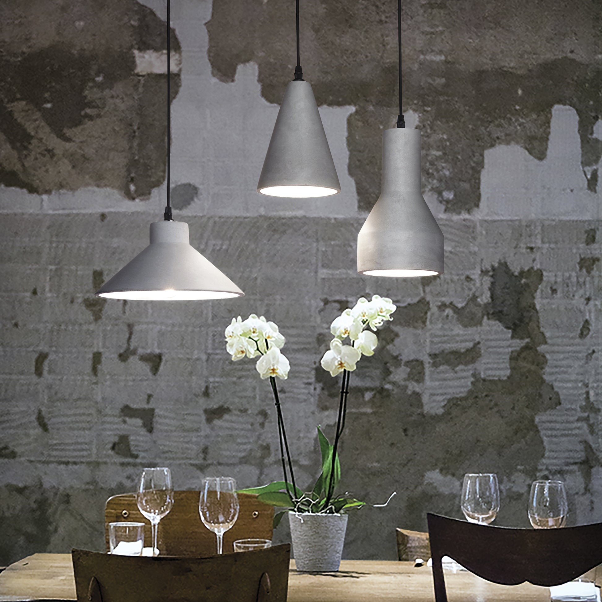 Lampada a Sospensione Oil cemento ideal lux
