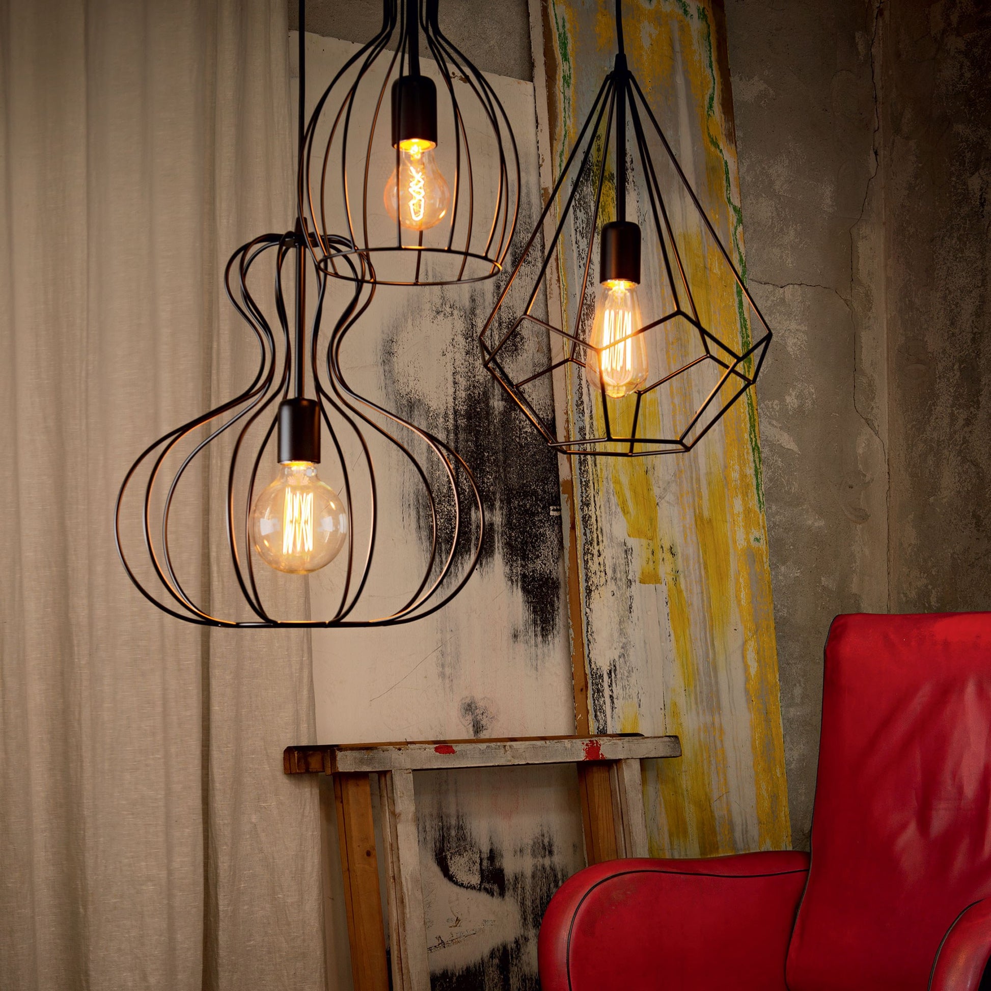 Lampada a Sospensione Ampolla 1 ideal lux è un lampadario