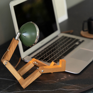 Mini Mr Wattson amy green lampada d'appoggio in legno