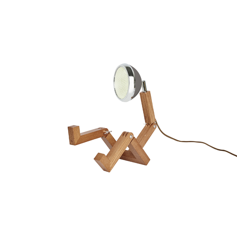Mini Mr Wattson lava grey lampada d'appoggio in legno