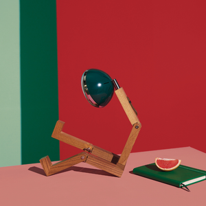 Mr Wattson chiltern green lampada d'appoggio in legno