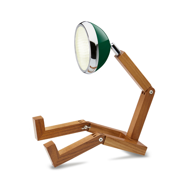 Mr Wattson chiltern green lampada d'appoggio in legno
