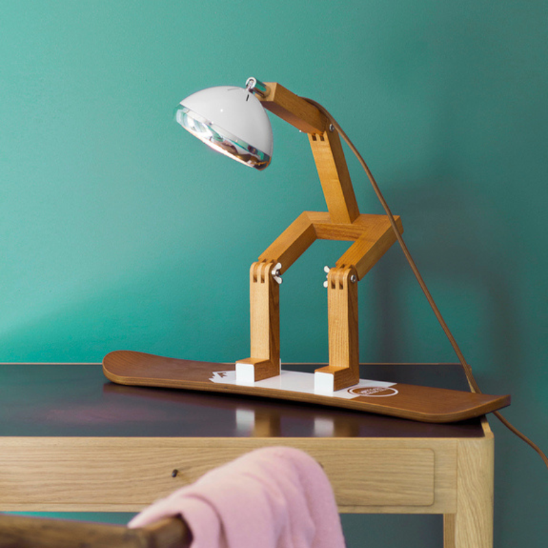 Mr Wattson nardo gray lampada d'appoggio in legno
