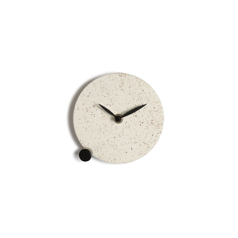 SLEEK CLOCK MARBLE Orologio rotondo d'appoggio in legno
