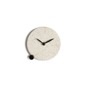 SLEEK CLOCK MARBLE Orologio rotondo d'appoggio in legno