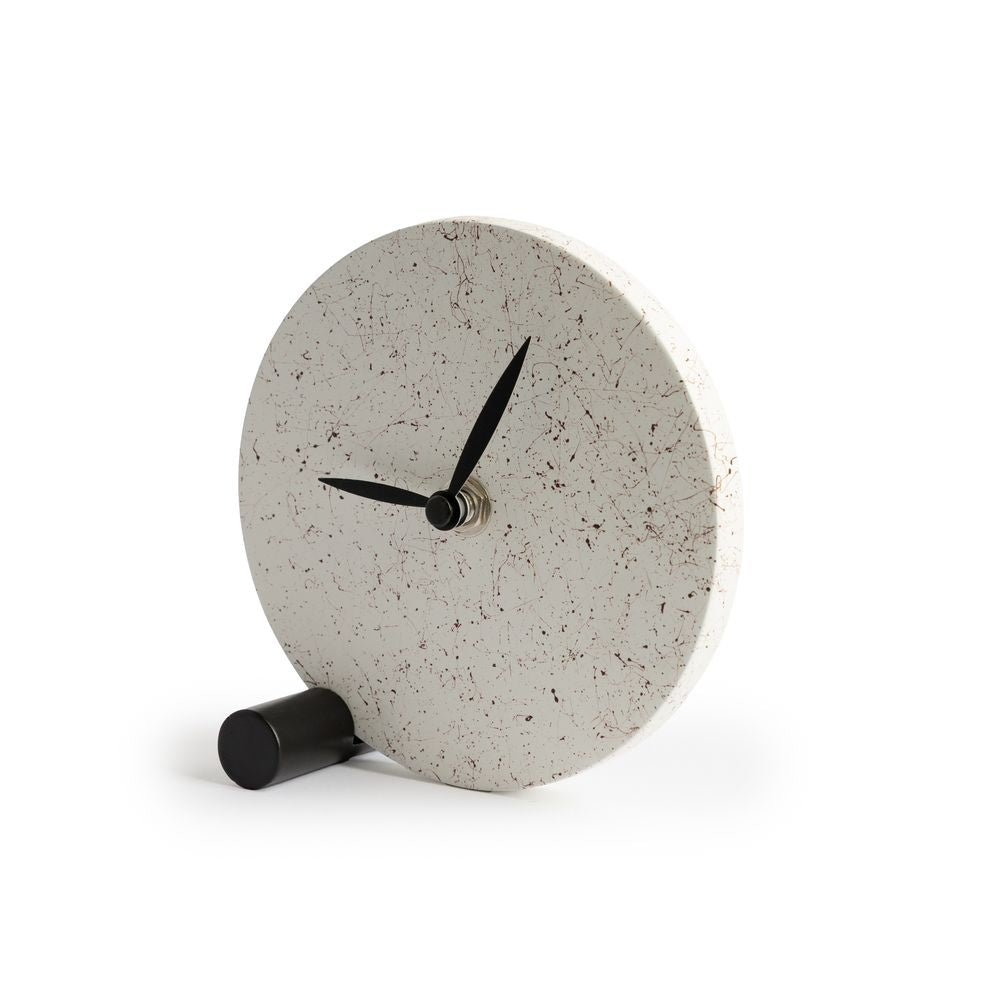SLEEK CLOCK MARBLE Orologio rotondo d'appoggio in legno
