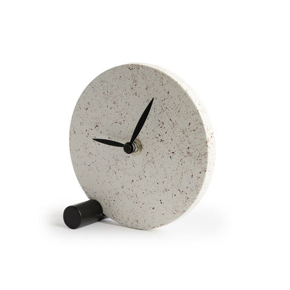 SLEEK CLOCK MARBLE Orologio rotondo d'appoggio in legno