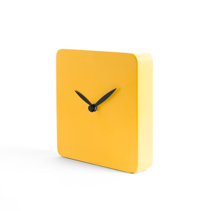 SQUARE CLOCK orologio d'appoggio in legno verniciato