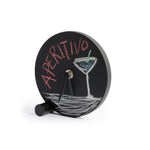 SLEEK CLOCK LAVA orologio d'appoggio in legno lavagna