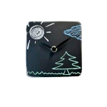 LAVA CLOCK orologio d'appoggio in legno verniciato lavagna