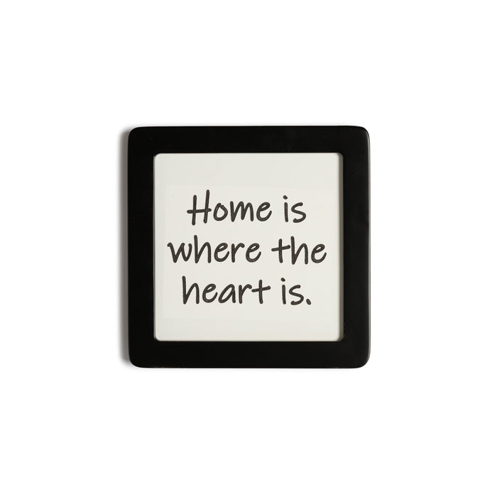 Quadretto in Legno Home is where the heart is