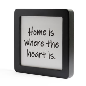 Quadretto in Legno Home is where the heart is