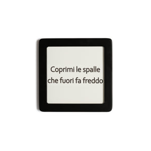 Quadretto in Legno coprimi le spalle che fuori fa freddo
