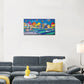 QUADRO "MARE-BARCHE-MONGOLFIERE"