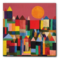 QUADRO PAESAGGIO URBANO ASTRATTO