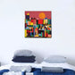 QUADRO PAESAGGIO URBANO ASTRATTO