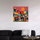 QUADRO PAESAGGIO URBANO ASTRATTO