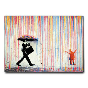 Quadro Pioggia di colori - moderno - arredo muro - wdesign - macerata - marche