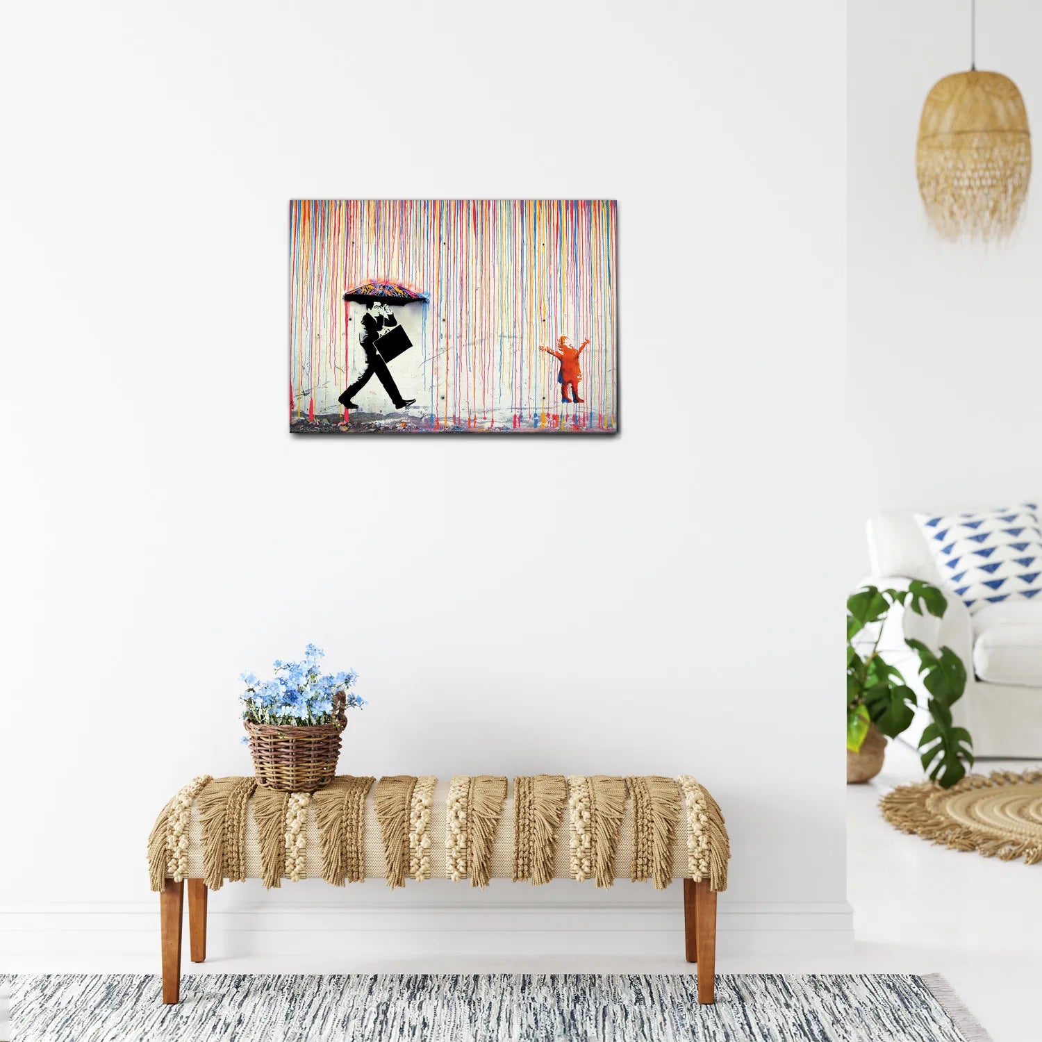 Quadro Pioggia di colori - moderno - arredo muro - wdesign - macerata - marche