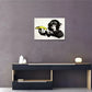 QUADRO BANKSY SCIMMIA PISTOLA GIALLA