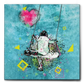 QUADRO STREET ART BIMBA SULL'ALTALENA