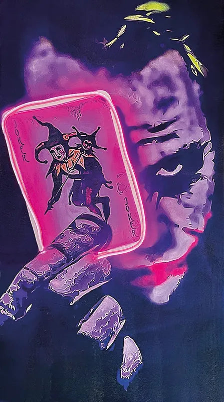 Quadro Led Joker olio su tela
