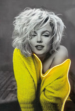 Quadro Led Marilyn olio su tela
