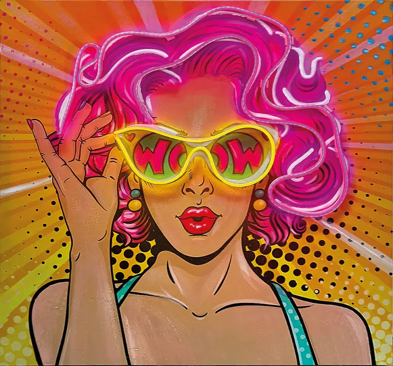 Quadro Led Pop Girl