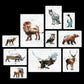 Animali Quadri set 10 pannelli