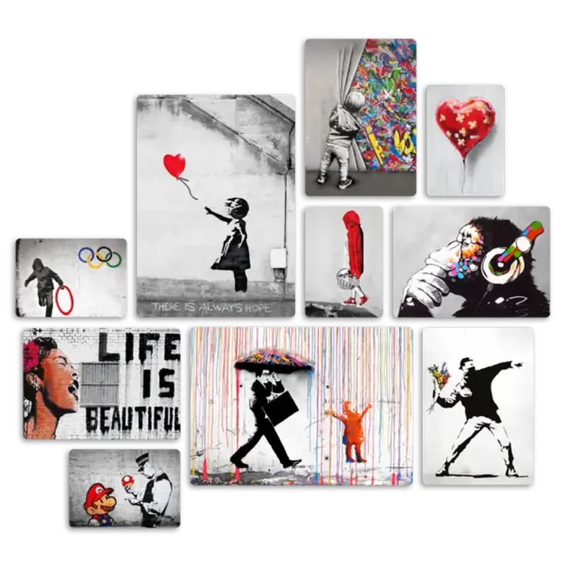 Bansky 1 Quadri set 10 pannelli