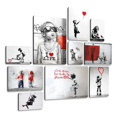 Bansky 2 Quadri set 10 pannelli
