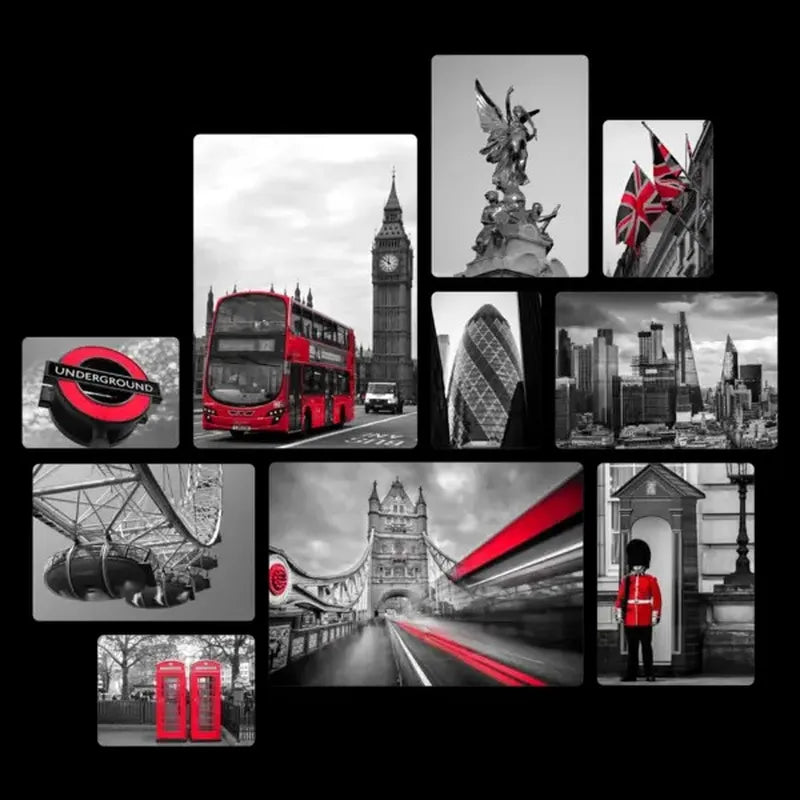 Città London Quadri set 10 pannelli