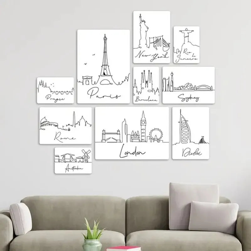 City Line 1 Quadri set 10 pannelli