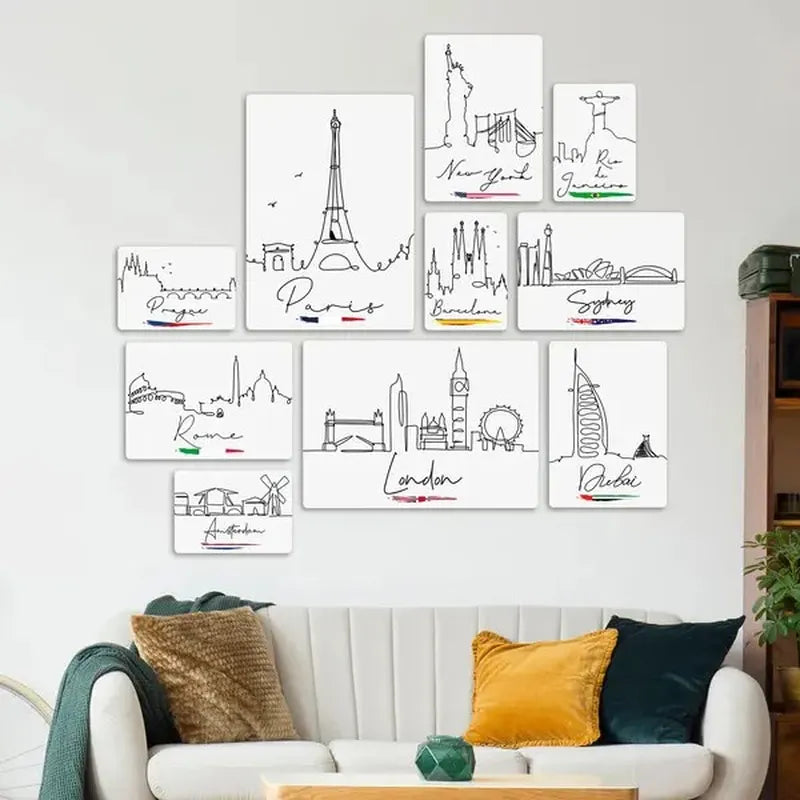 City Line 2 Quadri set 10 pannelli