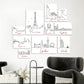 City Line 3 Quadri set 10 pannelli