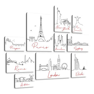 City Line 3 Quadri set 10 pannelli