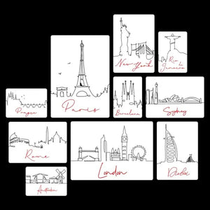 City Line 3 Quadri set 10 pannelli